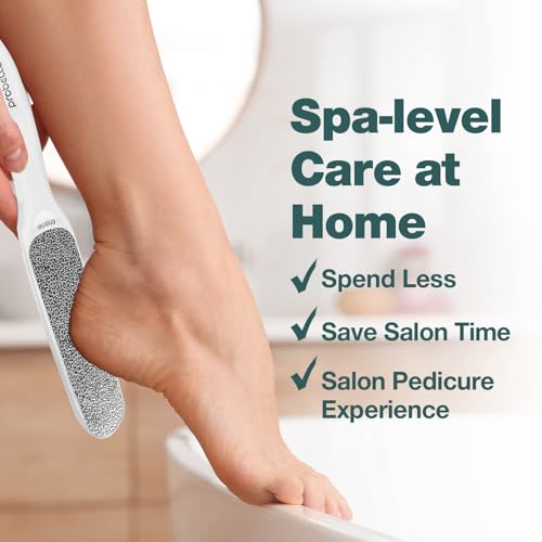 Image of Probelle Double Sided Multidirectional Nickel Foot File Callus Remover - Immediately Reduces calluses and Corns to Powder for Instant Results, Safe Tool (White)