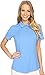 adidas Golf Women's Essentials Heather Short Sleeve Polo Shirt, Lucky Blue, Large