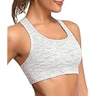 Oalka Women's Racerback Sports Fitness Support Workout Running Bras