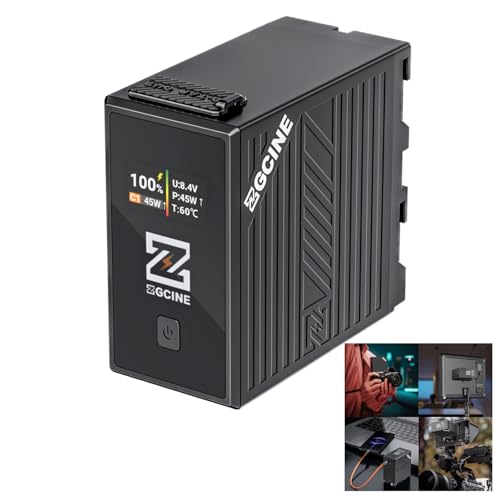 Batterie NP-F970 ZGCINE avec charge rapide USB-C PD 36W et écran OLED