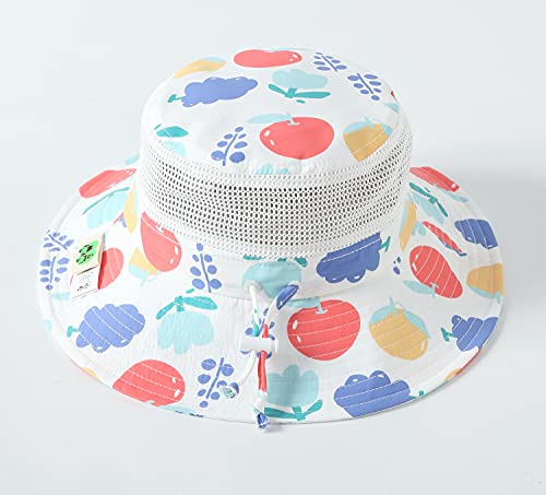 Image of Home Prefer UPF50+ Wide Brim Sun Hat Boys Girls Sun Protection Hat Zoo Beach Swim Safari Bucket Hat for Baby Toddler Kid