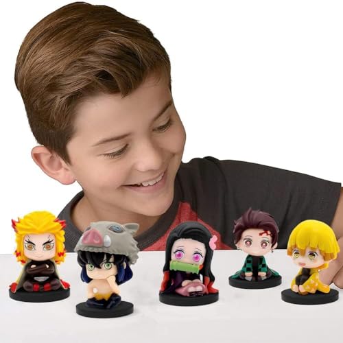 Image of FUNFOB Action Figure Set of 5 Height-4.5cm | Mini Figurine| PVC Multicolour DDMN-MIN