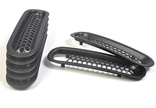 For Jeep Accessories Front Grill Mesh In Serts Clip-In Grille Guard With Key Hole Hood Lock Compatible With Wrangler Jk Rubicon Sahara & Unlimited 2007-2015 (Matt Black, 7Pcs) #TOP5
