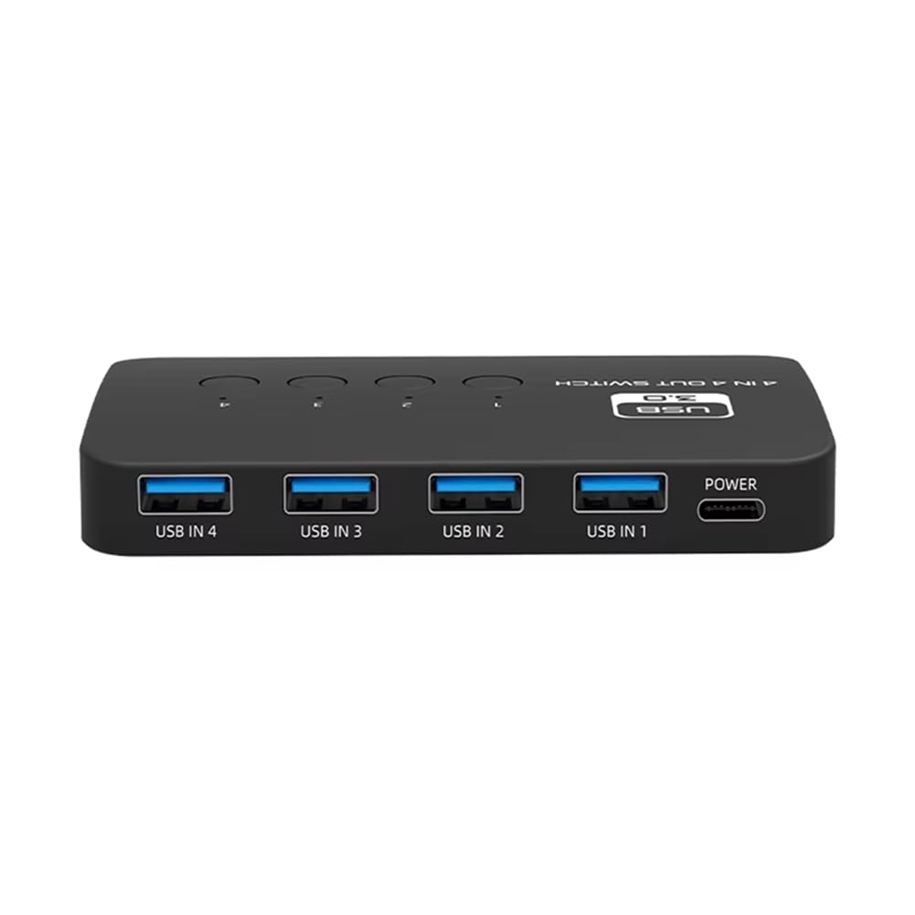 USB3.0 Switcher 4 in 4 Out Splitter USB Flas Maus Tastatur Drucker 4 Computer Teilen