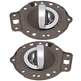 ECCPP Door Handles Interior Inside Inter Rear Driver Left Passenger Right Side for 2006-2010 for Jeep Commander Balck/Chrome 2pcs