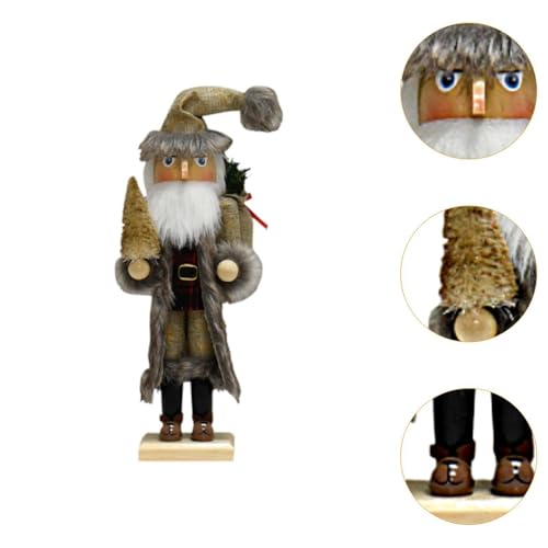 Cascanueces festivos de madera para centro de mesa navideño 8