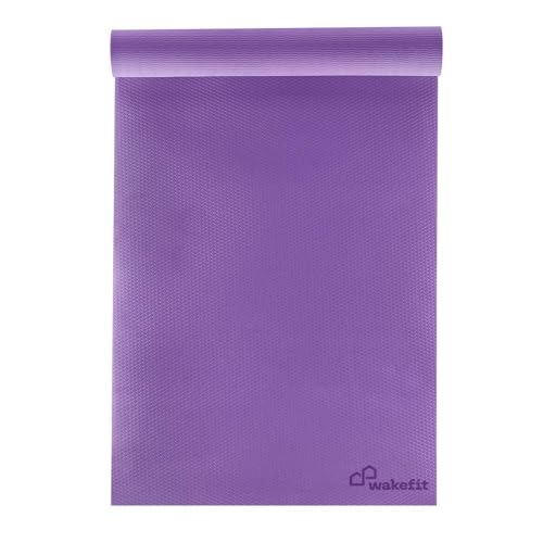 Image of Wakefit Yoga Mat | Anti Slip Single Layered | 72 X 24 inch | 4 mm Thick | Purple Asana | With Strap