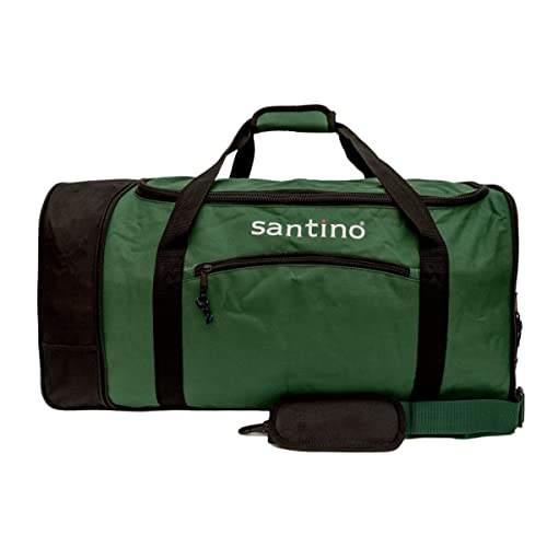 Mala Sacola de viagem Dobrável Grande com Rodinhas Santino Cor:Verde/Preta;tamanho:G