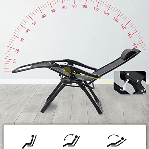 Fauteuil inclinable pliable zéro gravité extérieur et robuste avec tablette
