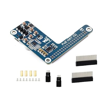 Pi5 PoE HAT Board Compatible with Raspberry Pi 5/Compute Module 5, Power Over Ethernet HAT,Offer Network Connection and Power Supply to Pi 5/CM 5 in One Cable, 5V 5A