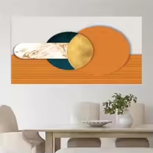 Affiche impression abstraite moderne peinture simple et atmosphérique 60x120cm cadre