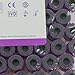 Erbaofd EDTA K2 Glass Blood Collection Tubes, 5ml 100PCS Vacuum Blood Collection Tube, with Purple Screw Caps, for Lab