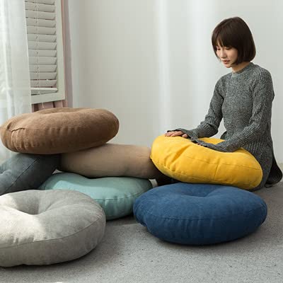 Cuscini per Sedia Rotondi, Morbuy Estate Traspirante Cuscino Tatami Nordico Moderno Cotone e Lino per Interni ed Esterni, Giardino, Patio, Cucina e