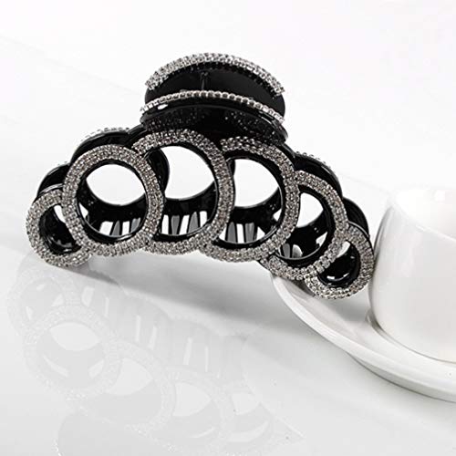 SOLUSTRE Large Rhinestone Hair Claw Clip for Women Durable Jaw Clamp Hair Accessory Sparkly Diamond Clamps for Styling and Daily Use - Image 2