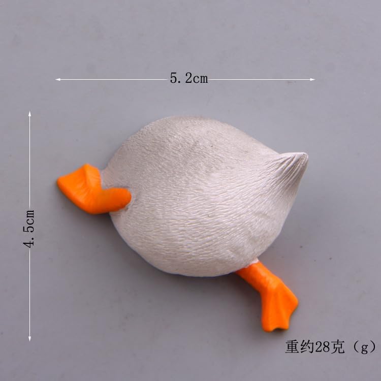 Imán Decorativo de Resina en Forma de Cola de Pato Blanco miniatura 2
