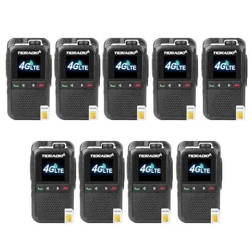 Image of TIDRADIO TD-G100 Rapid Unlimited Range 4G LTE PoC Radios Long Range Walkie Talkies with SIM Cards, Nationwide PPT Two Way Radios, Global Walkie-Talkie for Family, Logistics,Construction site,9 Pack