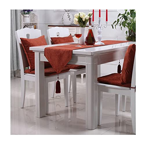 Chemin de table coton lavable orange 228 cm pour protéger et décorer la table