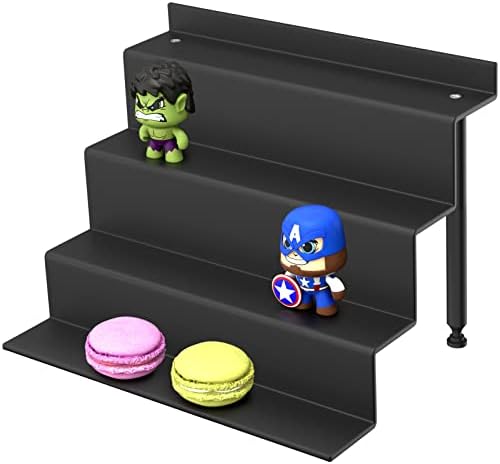 NIUBEE Acrylic Riser Display Shelf for Funko POP Action Figure Display Stand, 4 Step Acrylic Stands for Display Perfume Cologne Organizer, Table Top Display Stand for Decoration – Large