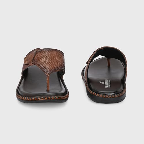Image of Centrino Sandal for Men | Casual Open Toe Slippers /Flip Flop /Slides Anti Slip on for Men's | Modern slipper Look with Straps | Comfortable Casual look sandal for Men's (9511)