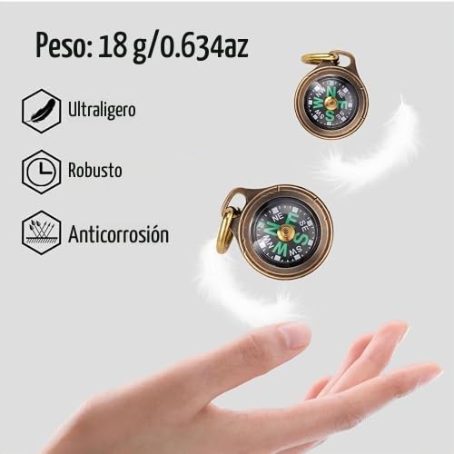 MecArmy Brújula de Supervivencia con Forma de lágrima, Resistente al Agua IPX5, brújula de Senderismo, brújula de Mano fácil de reconocer