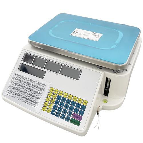 Báscula digital comercial de 30Kg con impresora térmica