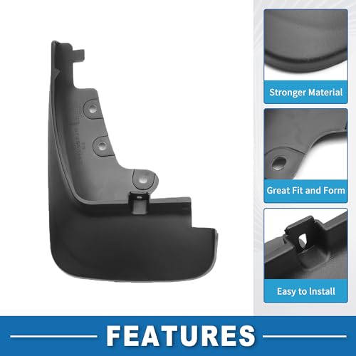 Image of Mud Flap Splash Guard with Mount Accessories Front & Rear Side Mud Guard for Ford Edge SE Sport 2019-2022 (Set of 4)