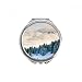 Snow Forestry Science Nature Scenery Hand Compact Mirror Round Portable Pocket Glass
