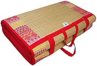Home Tex Life Kora Grass Cushion Sleep Healthy, Easy Portable and Folding Mat (Deep West,5 X 6 Ft,15 Mm Thickness)