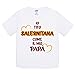 T-shirt bambino Io tifo Salernitana come il mio papà Manica Corta (3/4 anni)
