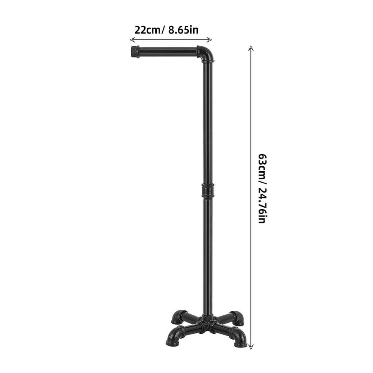 Soporte Higiénico Vertical de Estilo Industrial Organizador Compacto para Papel Decorativo y Servilletas Estante de Hierro Negro