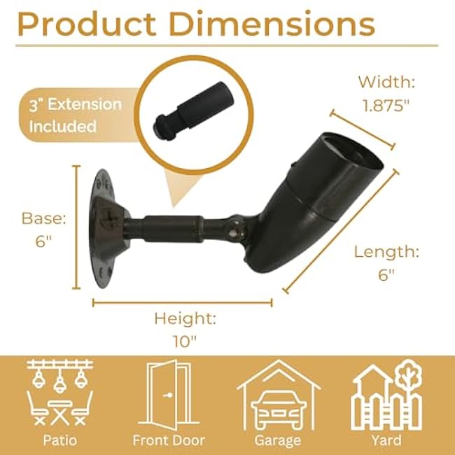 LED Black Small Bullet Flood Light 3000K 10W