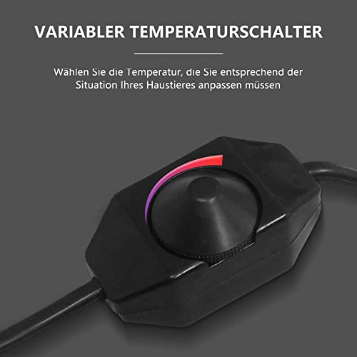 2pcs Heizkissen für Glasbehälter, Aquarienheizkissen, verstellbares Heizkissen für Reptilien mit Temperaturregelung für Reptilien, Schlangen, Spinnen, Raupen, Eidechsen, Geckos (7W)