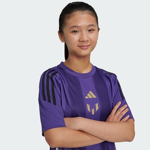 adidas Camiseta de entrenamiento Messi para niños, Morado (, 9-10 años