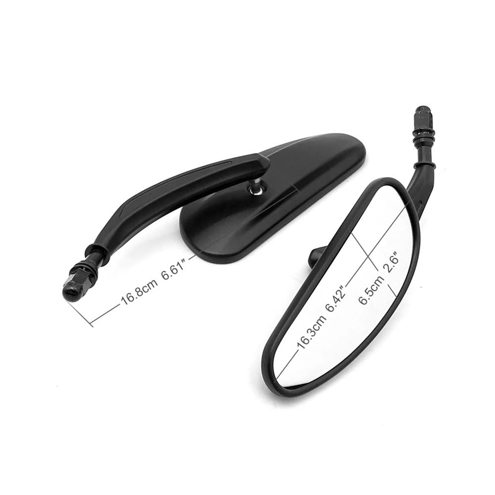 motos Miroir vélo Rétroviseurs Moto 8 Mm Pour Sportster 883 1200 Pour Dyna Pour Heritage Pour Softail FXDB(Chrome)