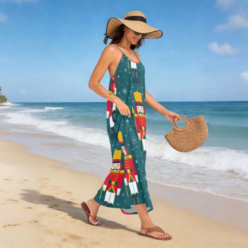 Vestido de verano verde con tirantes delgados ajustables que realza la silueta femenina 2