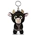 NICI 47662 Original – Glubschis Schlüsselanhänger Bubalu 9 cm – Stier Kuscheltieranhänger mit Schlüsselring für Schlüsselband, Schlüsselbund & Schlüsselhalter – Taschenanhänger, schwarz