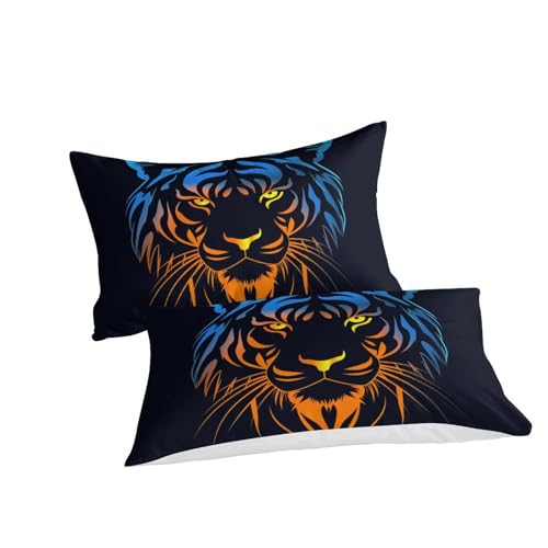 Housses de couettes tigre 140x200 microfibre 3 pcs - 3