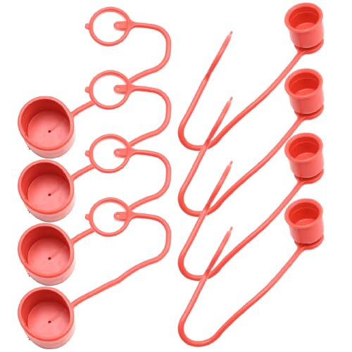 Image of 8 Pacs Dust Caps Plugs Rubber Covers, Replacement for Bobcat Hydraulic Connector Fittings, Replacement for Dixon HT, Replacement for Tomco FE