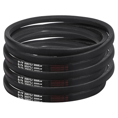 Image of uxcell 3 Pack B79 Classic Wrapped V-Belt, 81 inch Outside Circumference Wrapped Industrial Rubber V-Belt B Profile V-Belt for Industrial Machinery Equipment, Black