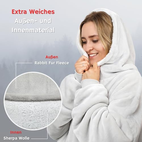 Beheizter Kuschel Hoodie von NorthHeat Flauschige Wärme für Zuhause