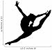 Gymnastics Silhouette Style Graceful Wall Decal by Wallmonkeys Peel and Stick Graphic (12 in W x 11 in H) WM54227