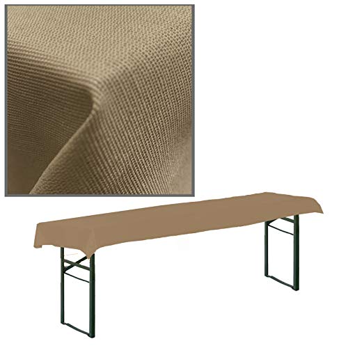 JEMIDI - Mantel de tela para mesa de bistro, diseño a cuadros, beige, 90cm x 240cm für Biertische