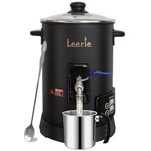 Leerie 12Lbs Digital Wax Melter for Candle Making – D6 Candle Wax Melting Pot with Accurate Temperature Control & Heating Core Brass Spout for DIY Home Business Candle Maker