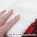 EDLDECCO 20.5 inch Christmas Snowy White Faux Fur Red and Black Plaid...