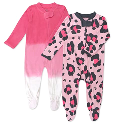 Image of HonestBaby Baby 2-Pack Organic Cotton Footed Pajama Sleep & Play