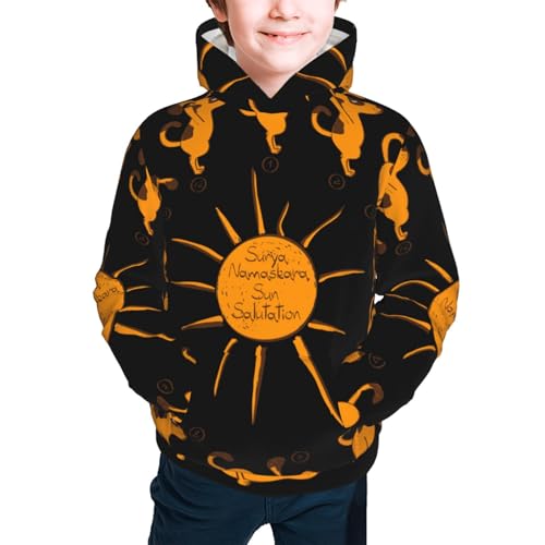 Dog Doing Yoga Kid Hoodies Boys Sweatshirts Girls Pullover with Pocket3