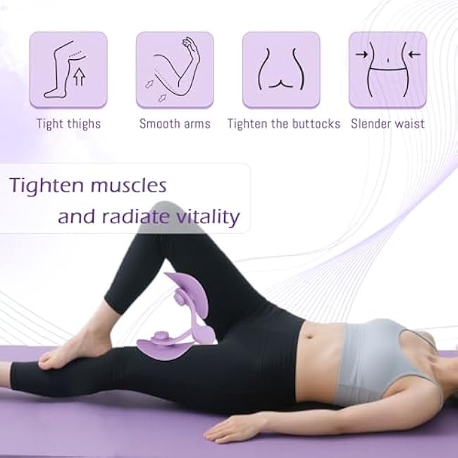 Thigh Master Pelvic Floor Exercise Devices and Inner Thigh Trainer for Women - Kegel Exercise Equipment for Home Use (Violet)