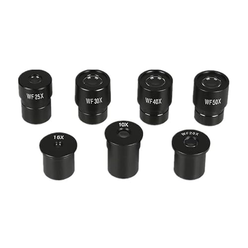 RADHAX Microscope Kit 2X 3X 10X 16X 20X 30X 50X Wide Field Microscope Eyepiece with 23.2mm Mounting Size Microscope Lens Adapters (Size : 50X)