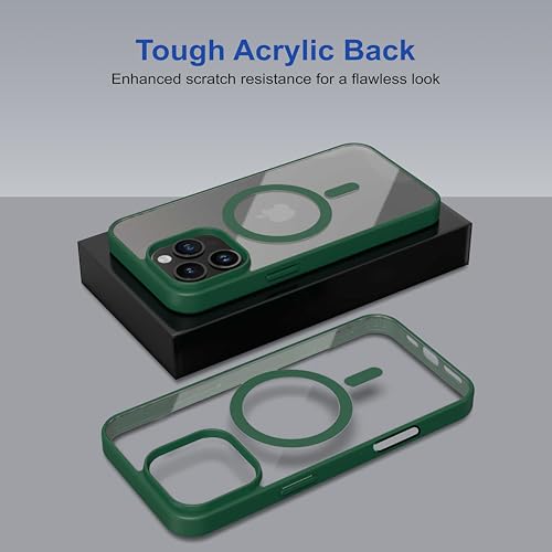 Image of amazon basics Back Case Cover for iPhone 16 Pro Max | Compatible for iPhone 16 Pro Max Back Cover | Scratch-Resistant Back Cover | Forest Green