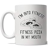 Fitness Pizza Mug Funny Workout Health Italian Food Coffee Cup - 11oz